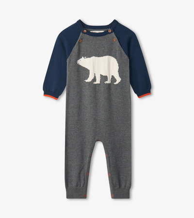 Bear Cub Baby Sweater Romper