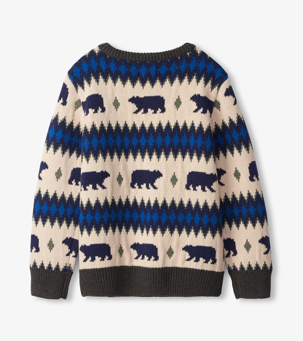 View larger image of Bear Fair Isle V-Neck Sweater