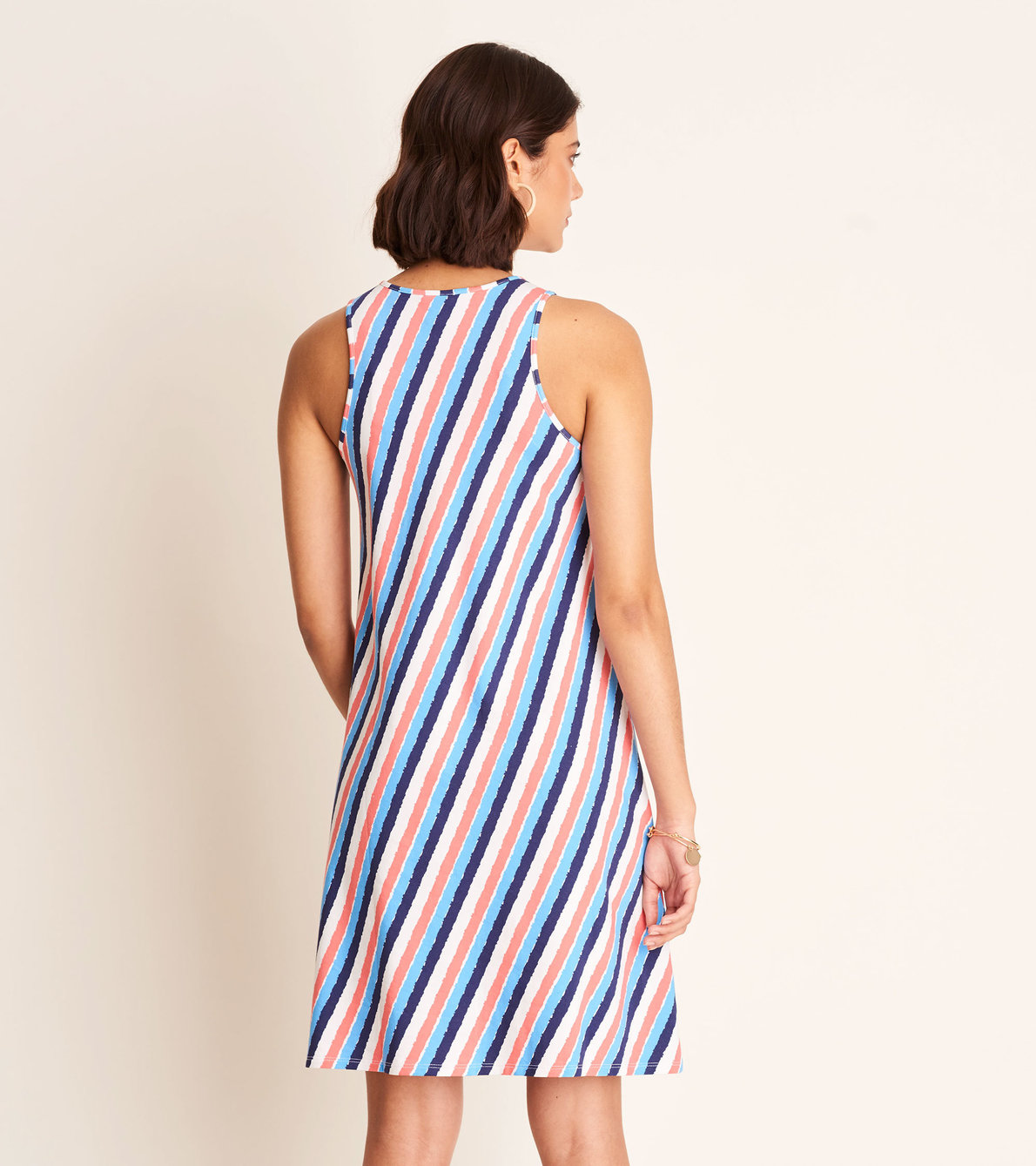 View larger image of Bella Tank Dress - Diagonal Stripes