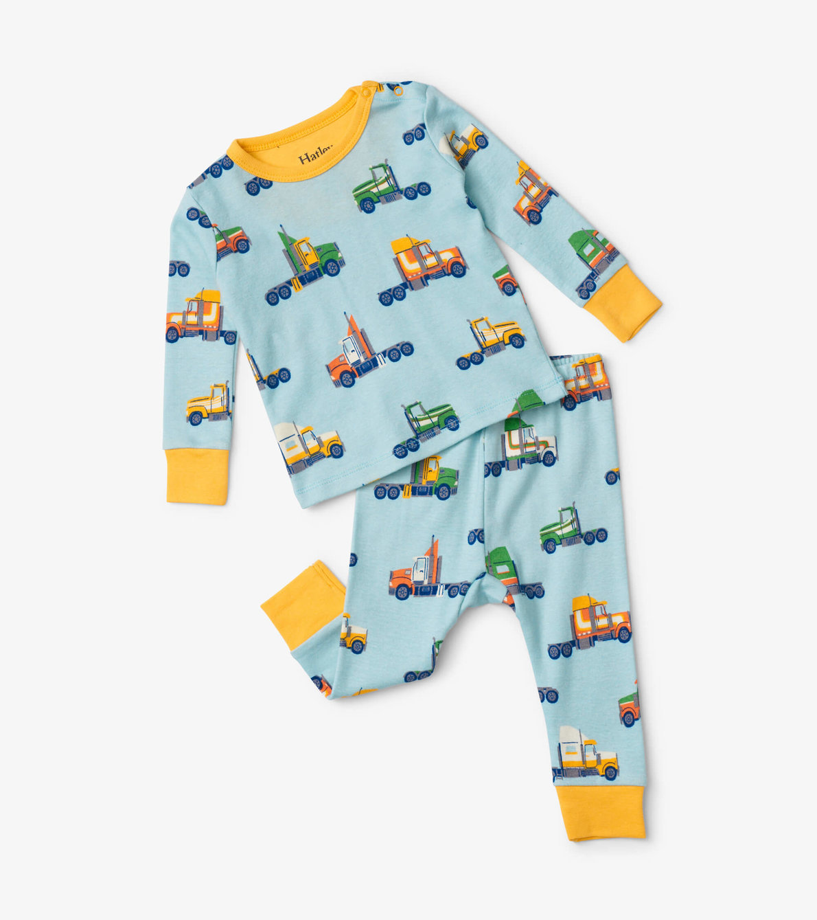View larger image of Big Rig Trucks Baby Pajama Set