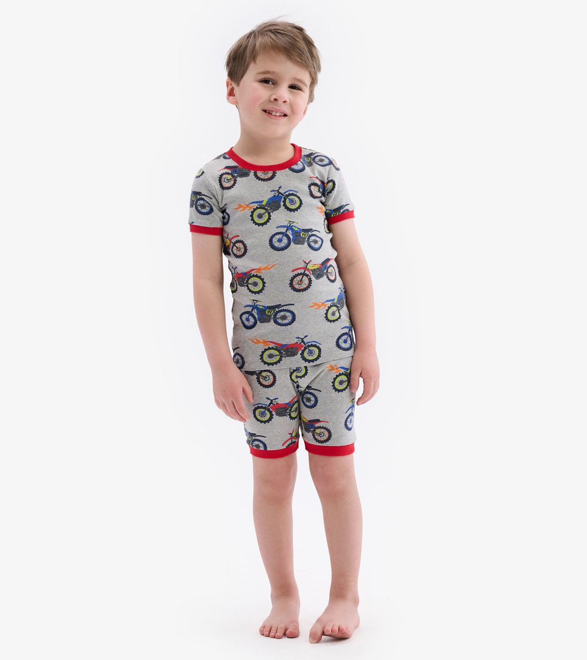 Agrandir l'image de Pyjama court – Motos tout-terrain flamboyantes