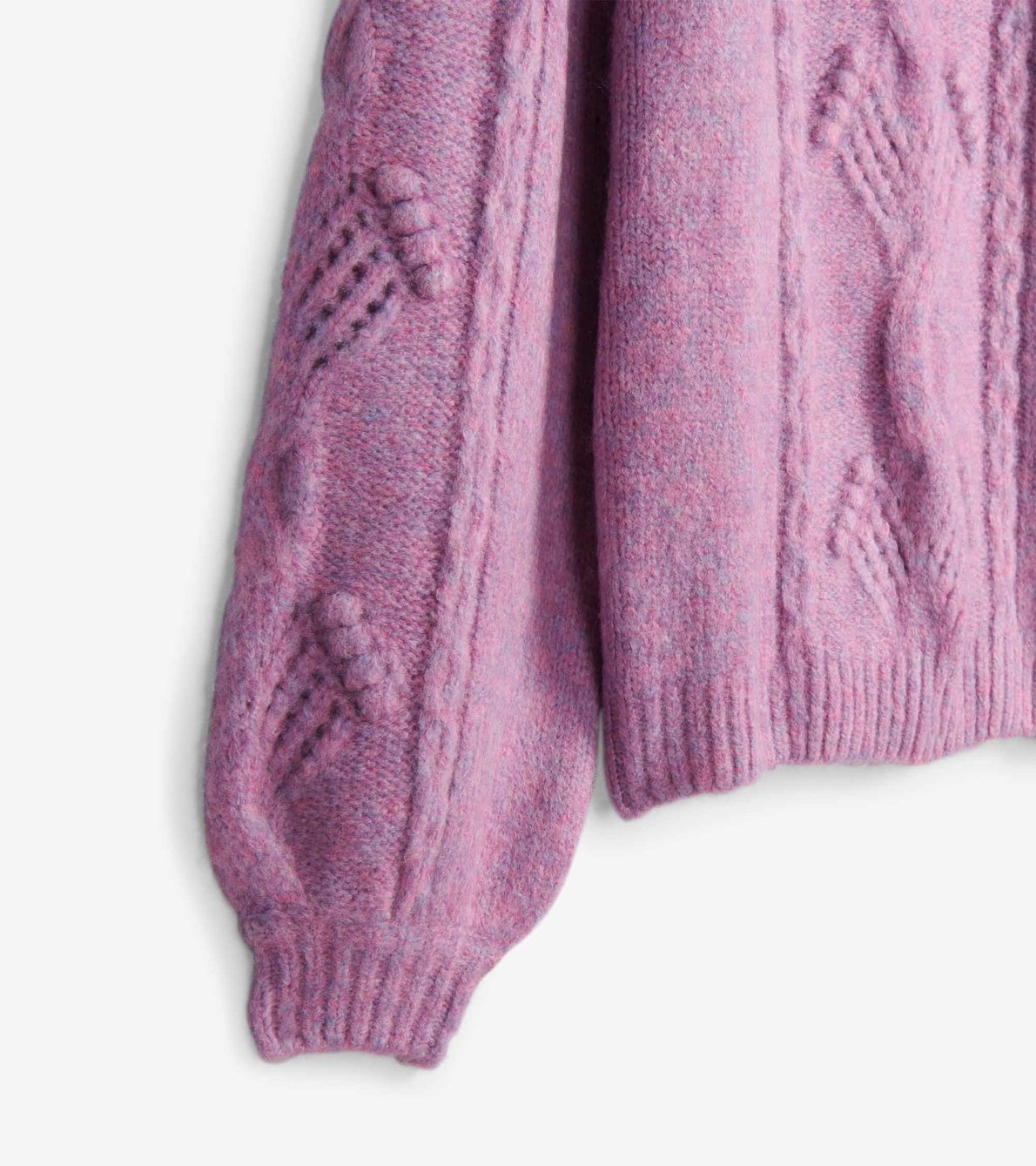 View larger image of Blooming Cable Sweater - Faded Port