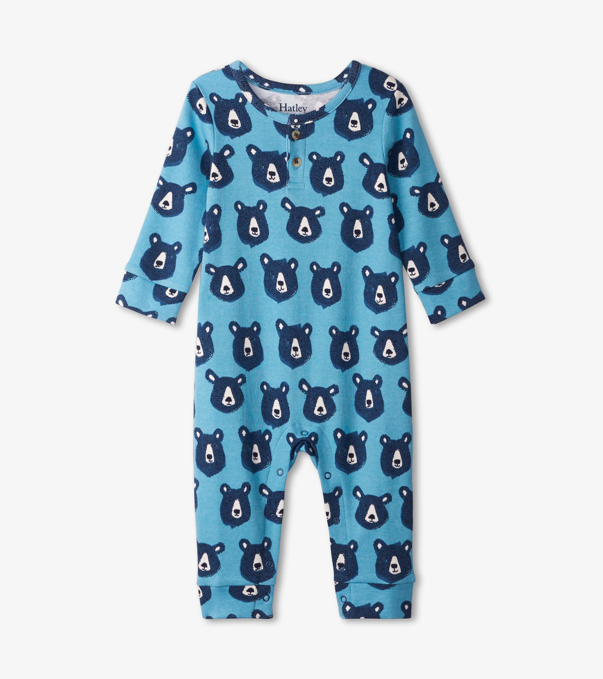 View larger image of Blue Bears Baby Henley Romper