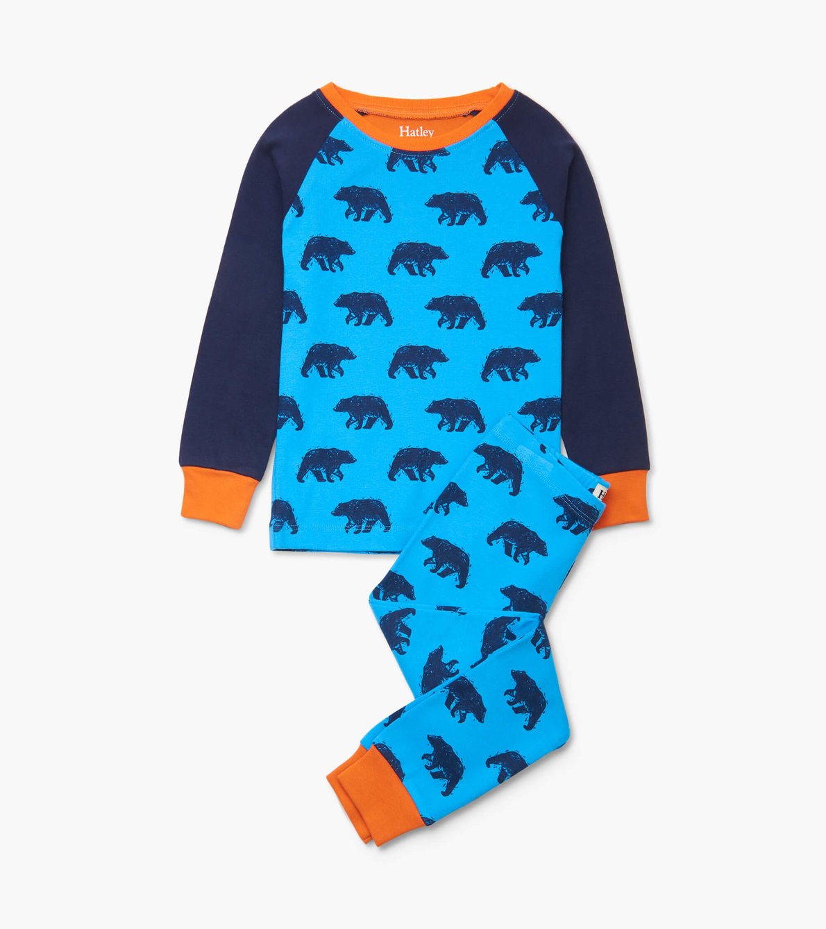 View larger image of Blue Bears Organic Cotton Raglan Pajama Set