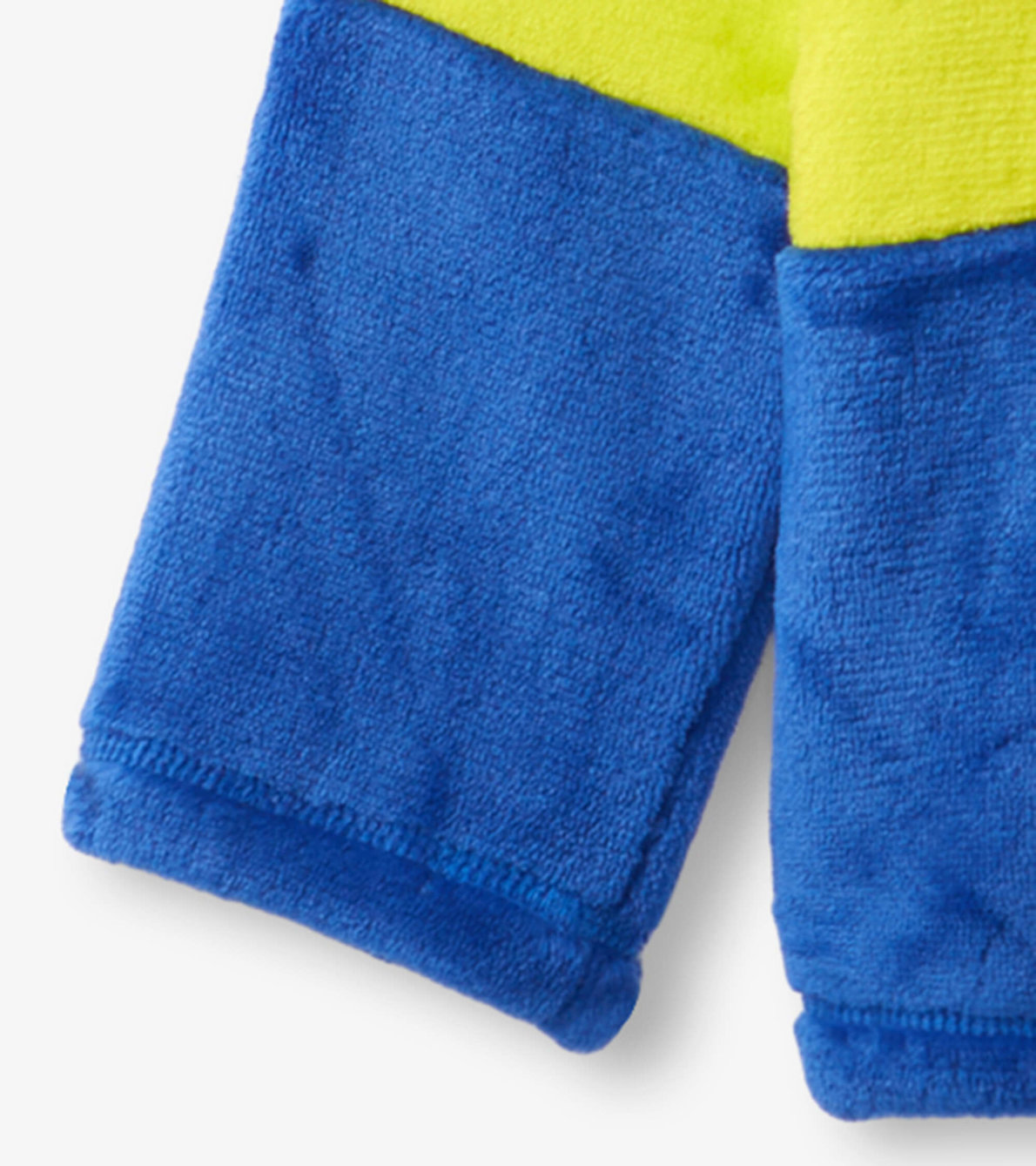 Agrandir l'image de Veste à fermeture à glissière en molleton duveteux pour enfant – Bleu et vert