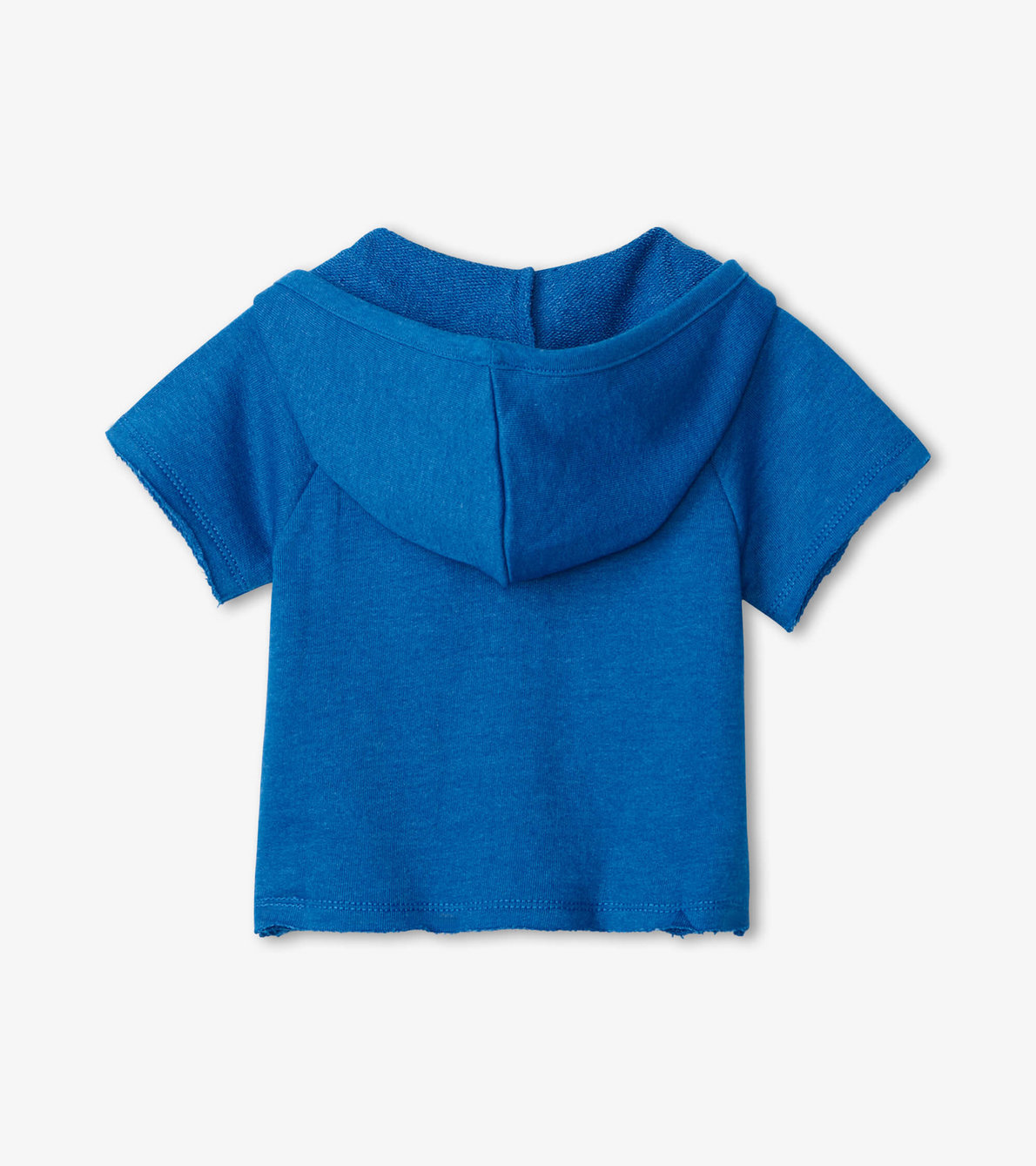 Agrandir l'image de Pull à capuchon à manches courtes pour bébé – Bleu chiné