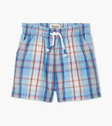 Blue Plaid Baby Woven Shorts