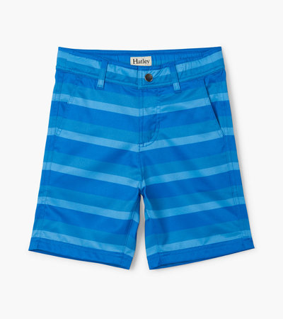 VETEMENTS striped cotton shorts - Blue