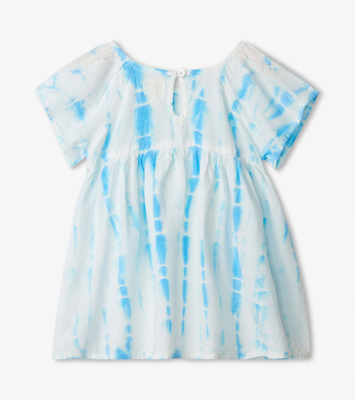 Agrandir l'image de Robe tissée pour bébé – Rayures bleues décolorées