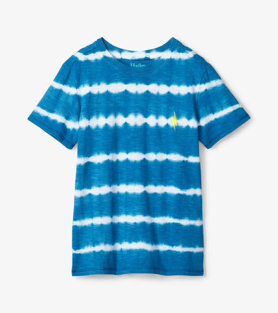T-shirt à imprimé – Éclair sur motif teint par nœud