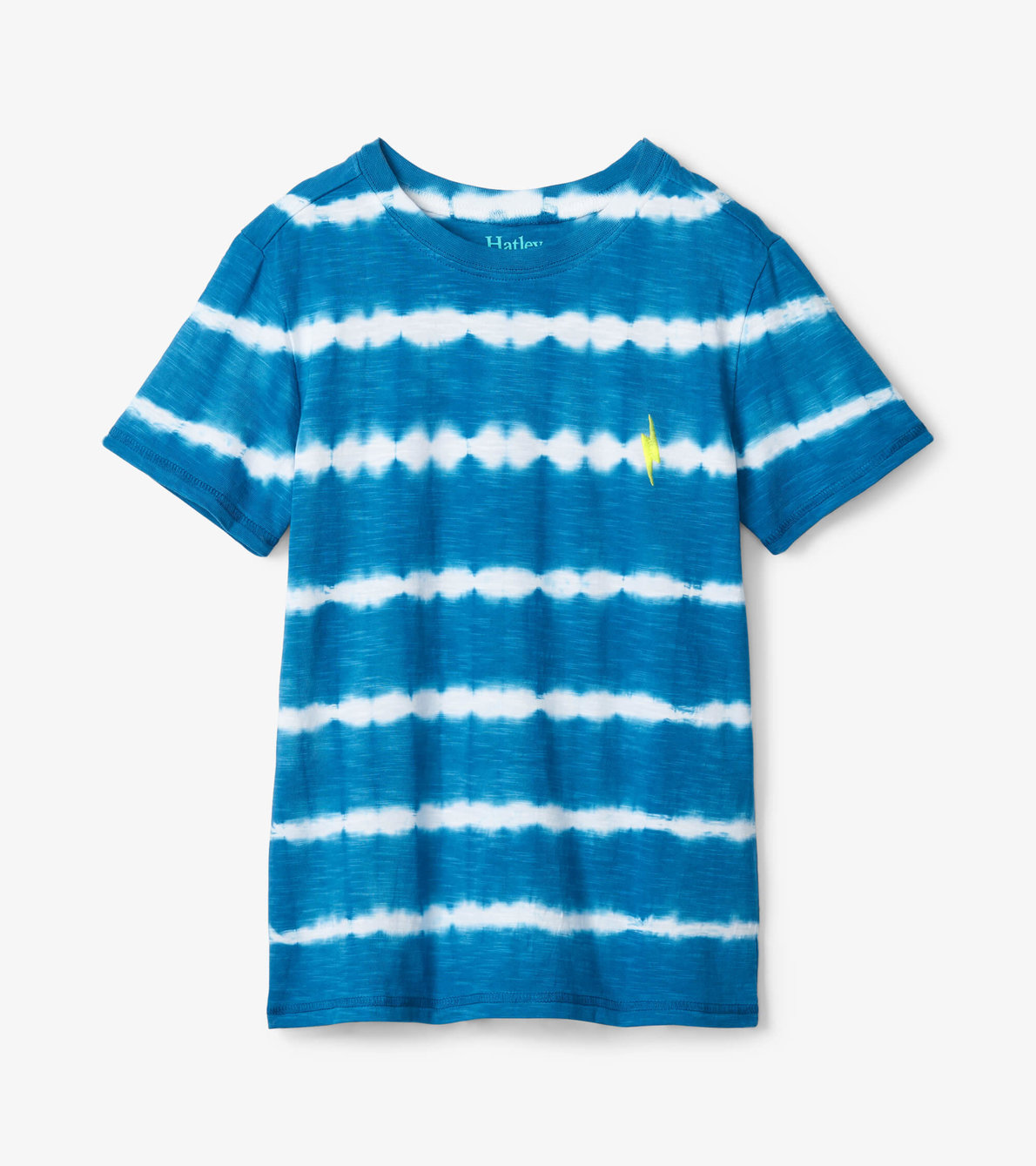 Agrandir l'image de T-shirt à imprimé – Éclair sur motif teint par nœud
