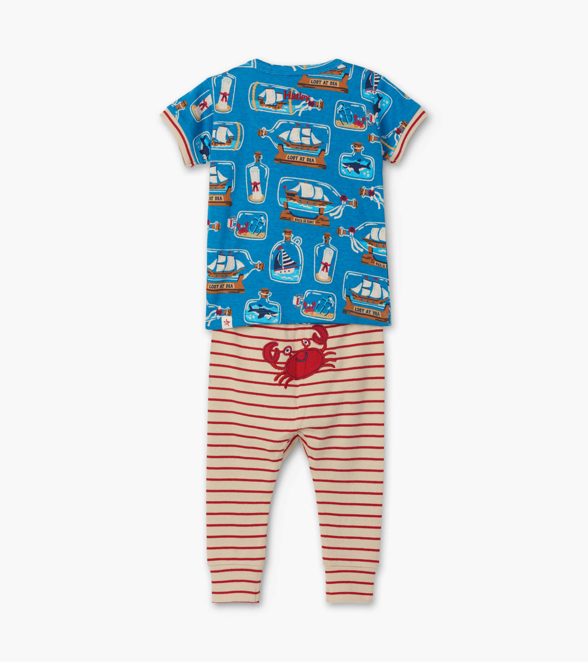 Agrandir l'image de Pyjama en coton biologique pour bébé – Bateaux en bouteille