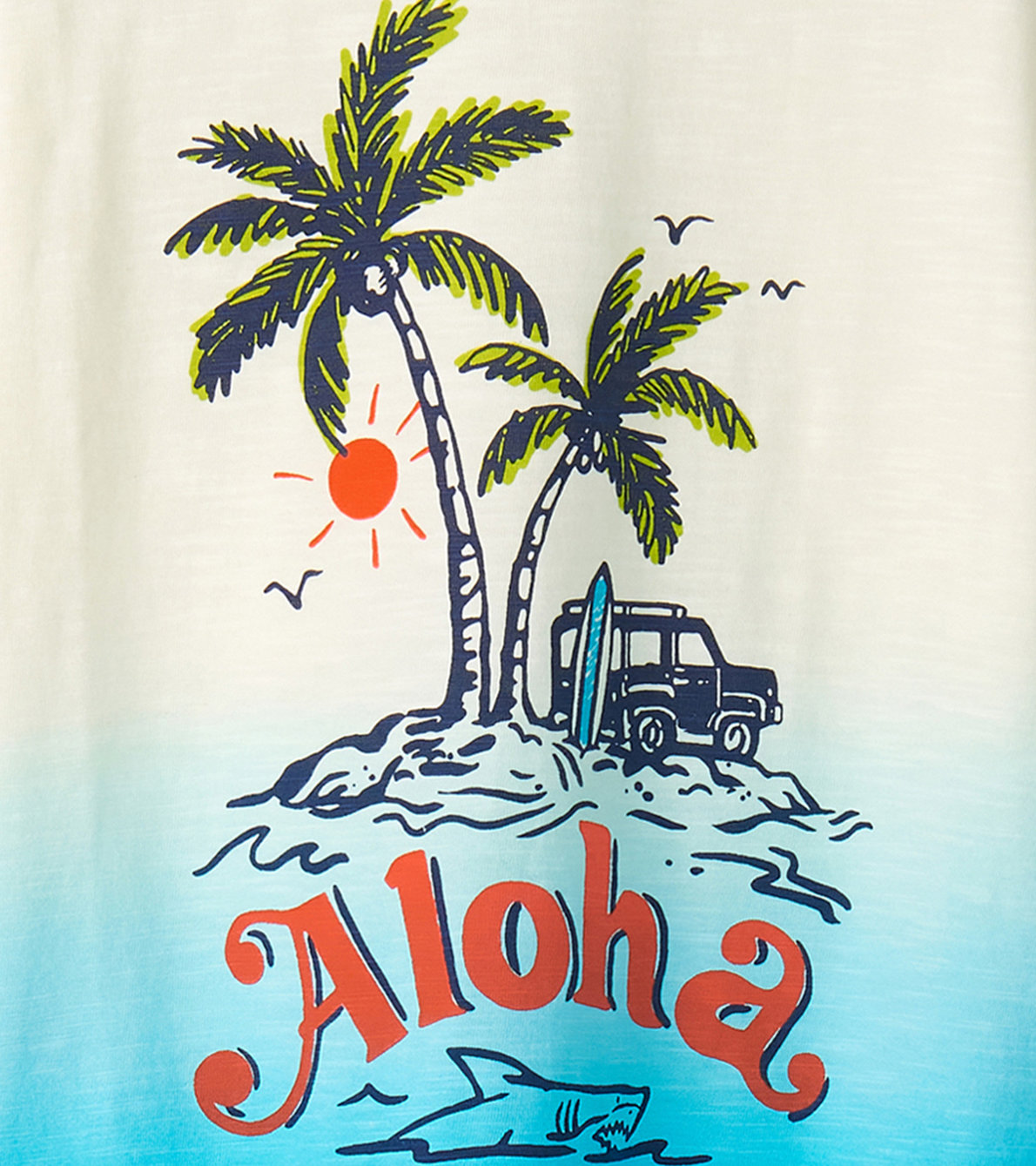 Agrandir l'image de T-shirt à imprimé – Motif hawaïen