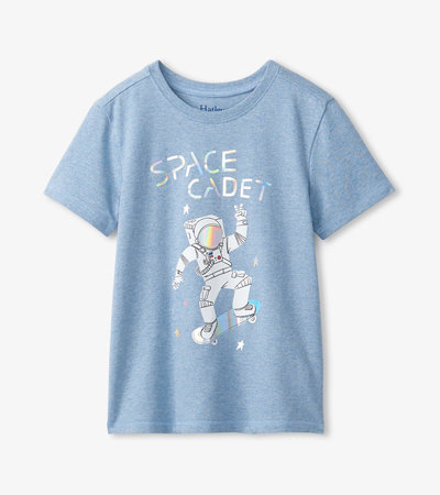 Boys Astronaut Skateboarder Graphic T-Shirt