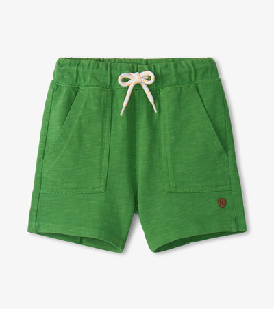 Boys Camp Green Relaxed Shorts