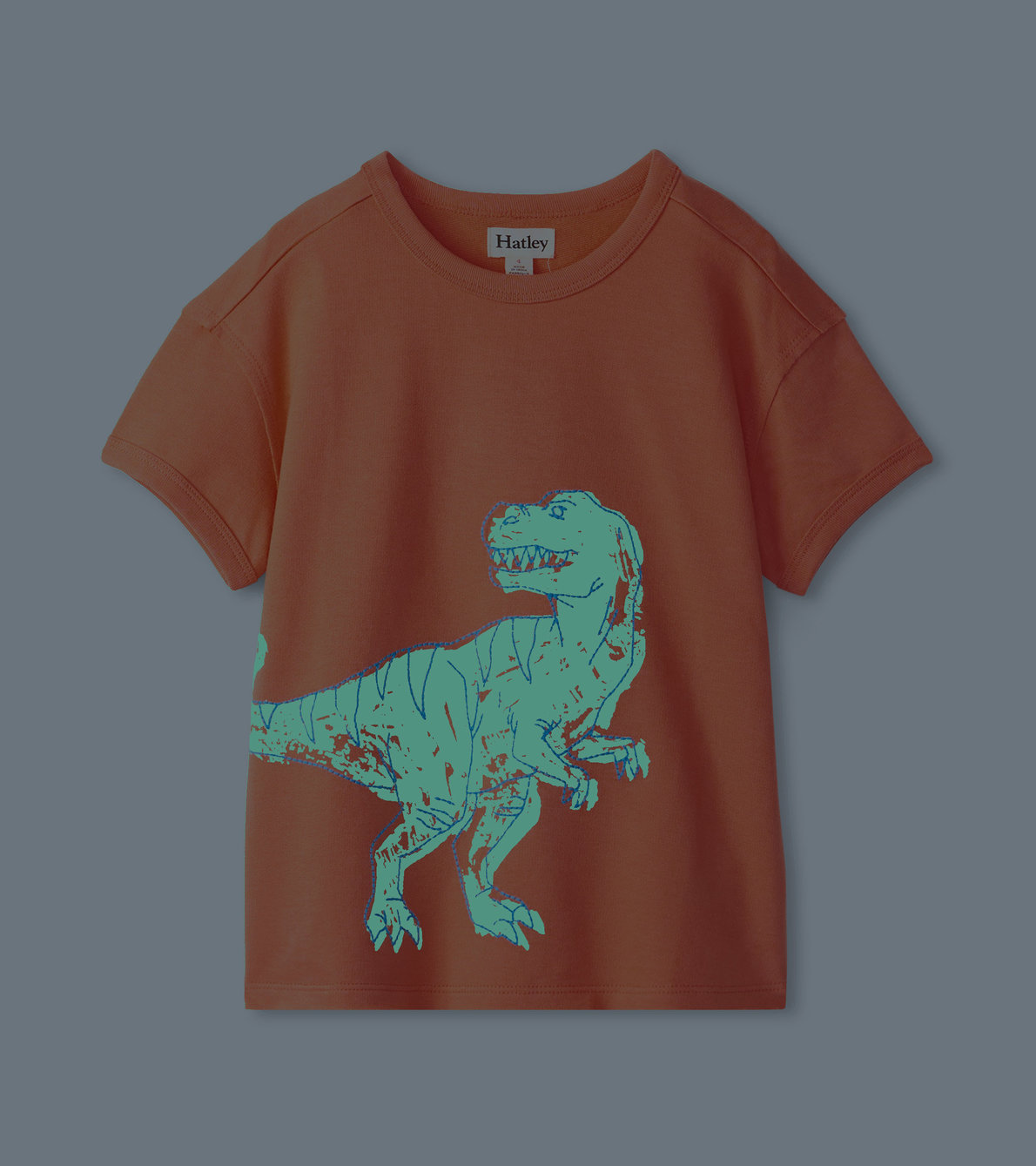 Agrandir l'image de T-shirt ras du cou – Dino fluorescent