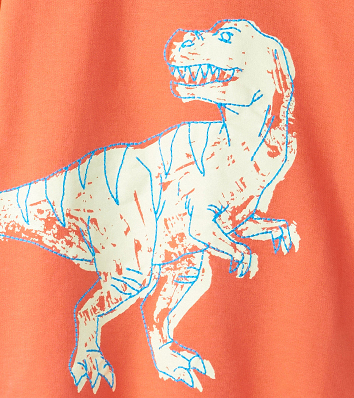Agrandir l'image de T-shirt ras du cou – Dino fluorescent