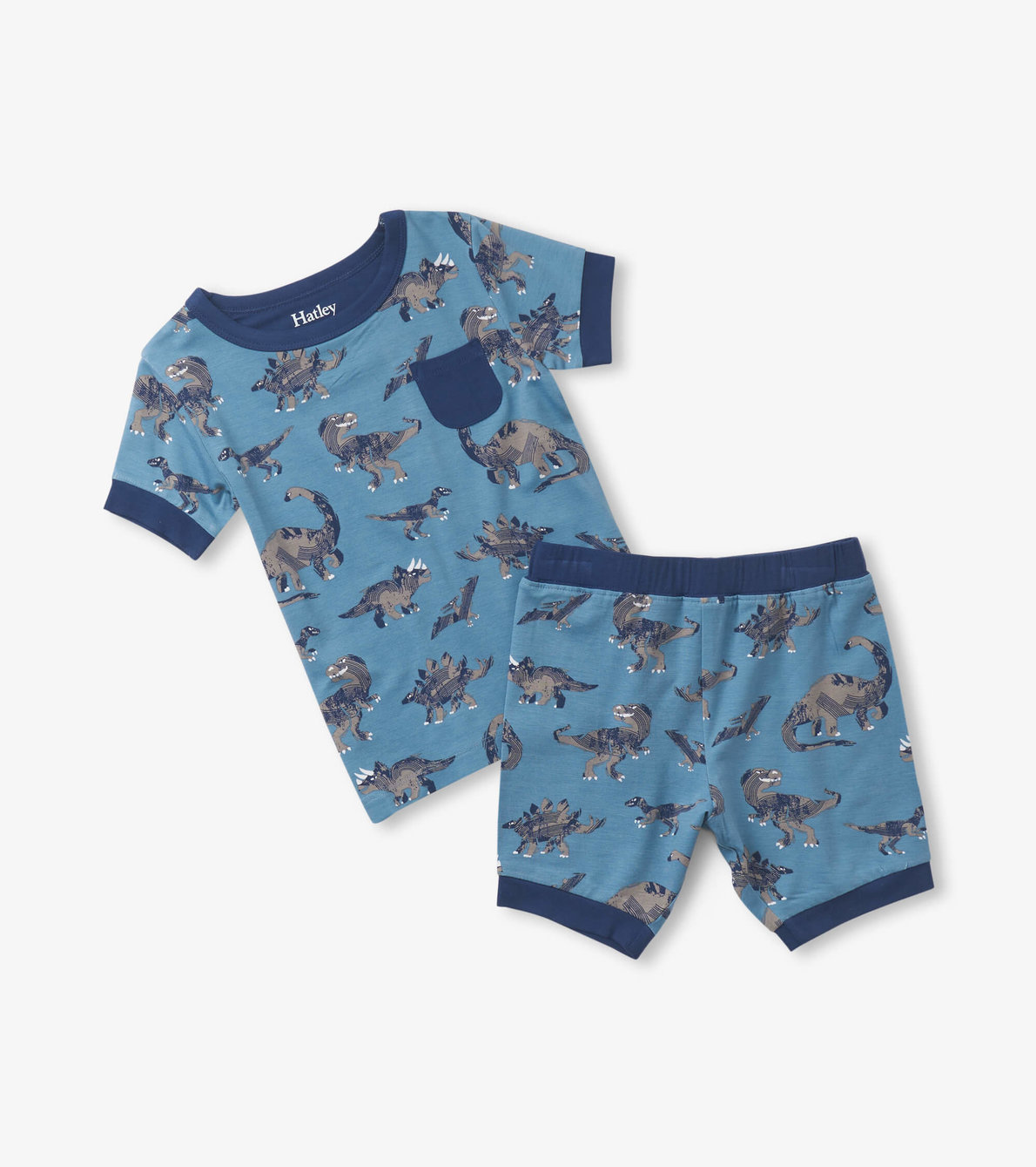 View larger image of Boys Dinosaur Bamboo Short Pajama Set