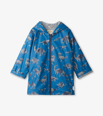 Boys Dinosaur Zip-Up Raincoat