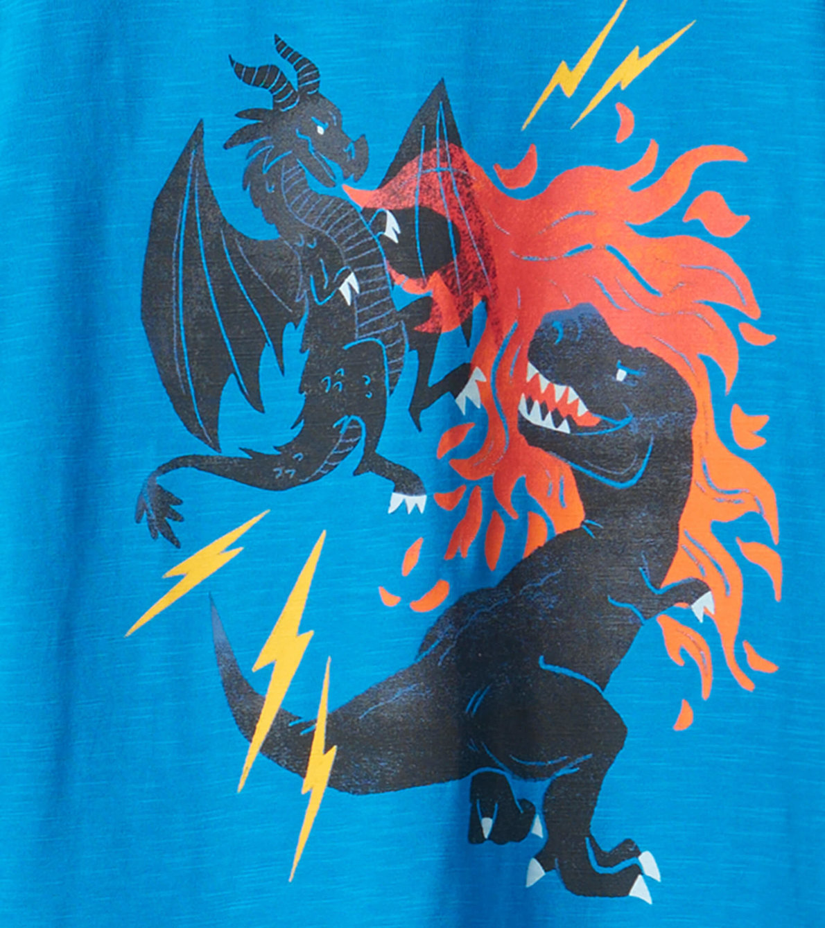 Agrandir l'image de T-shirt à imprimé – Dragon contre dino