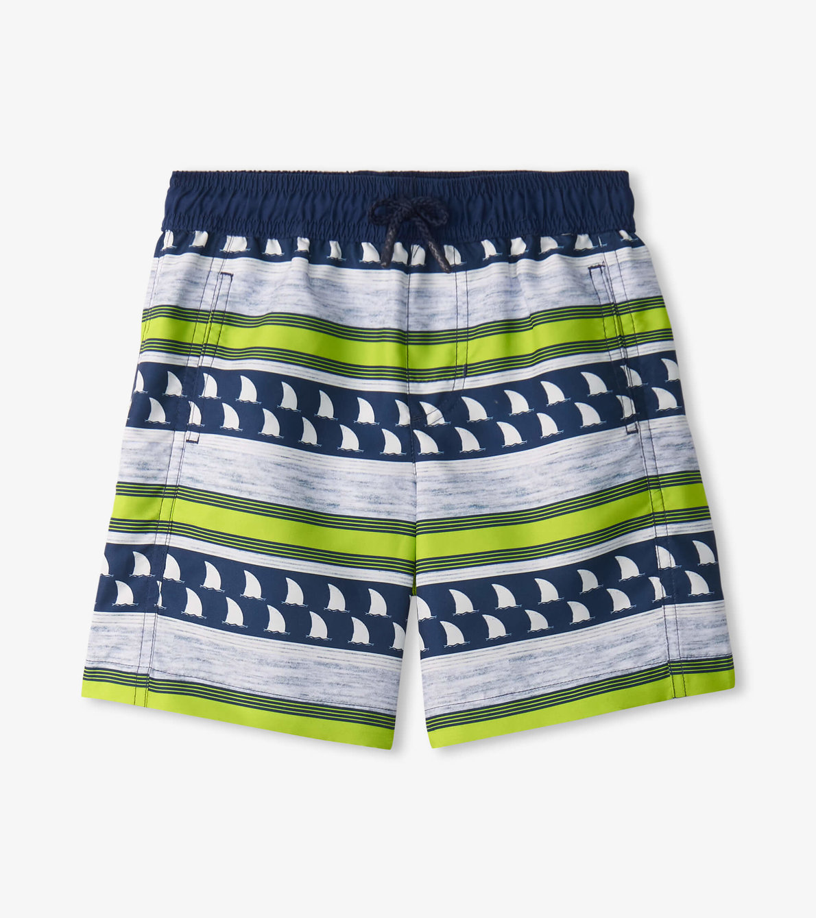View larger image of Boys Fins and Stripes Swim Trunks