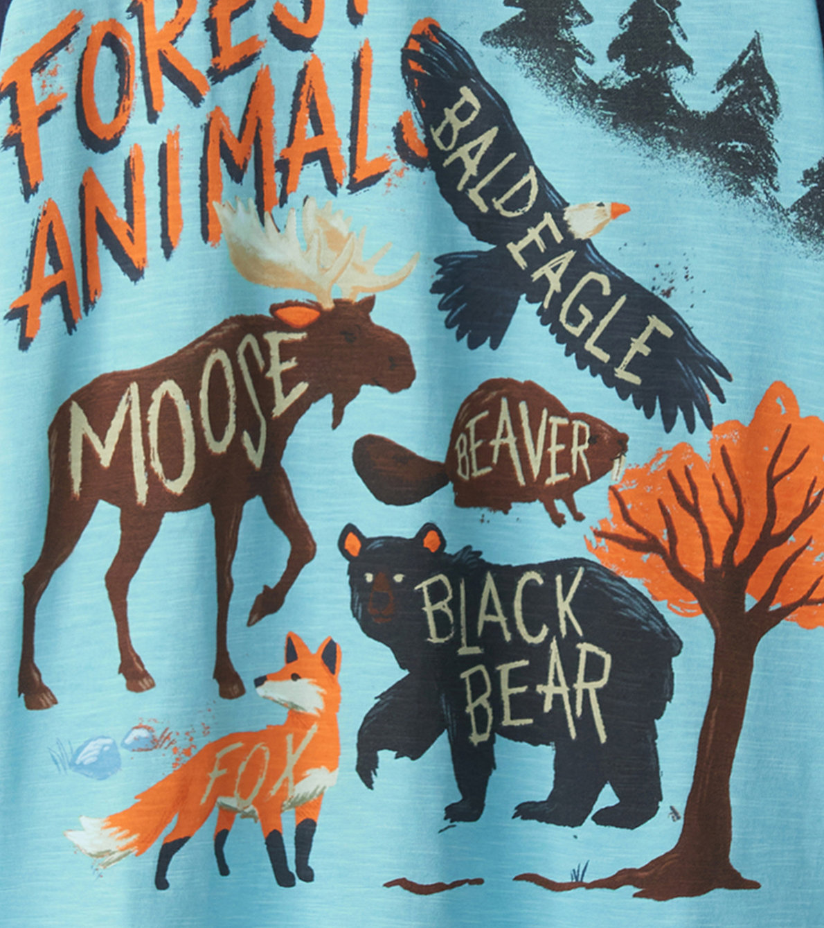 View larger image of Boys Forest Animals Raglan T-Shirt