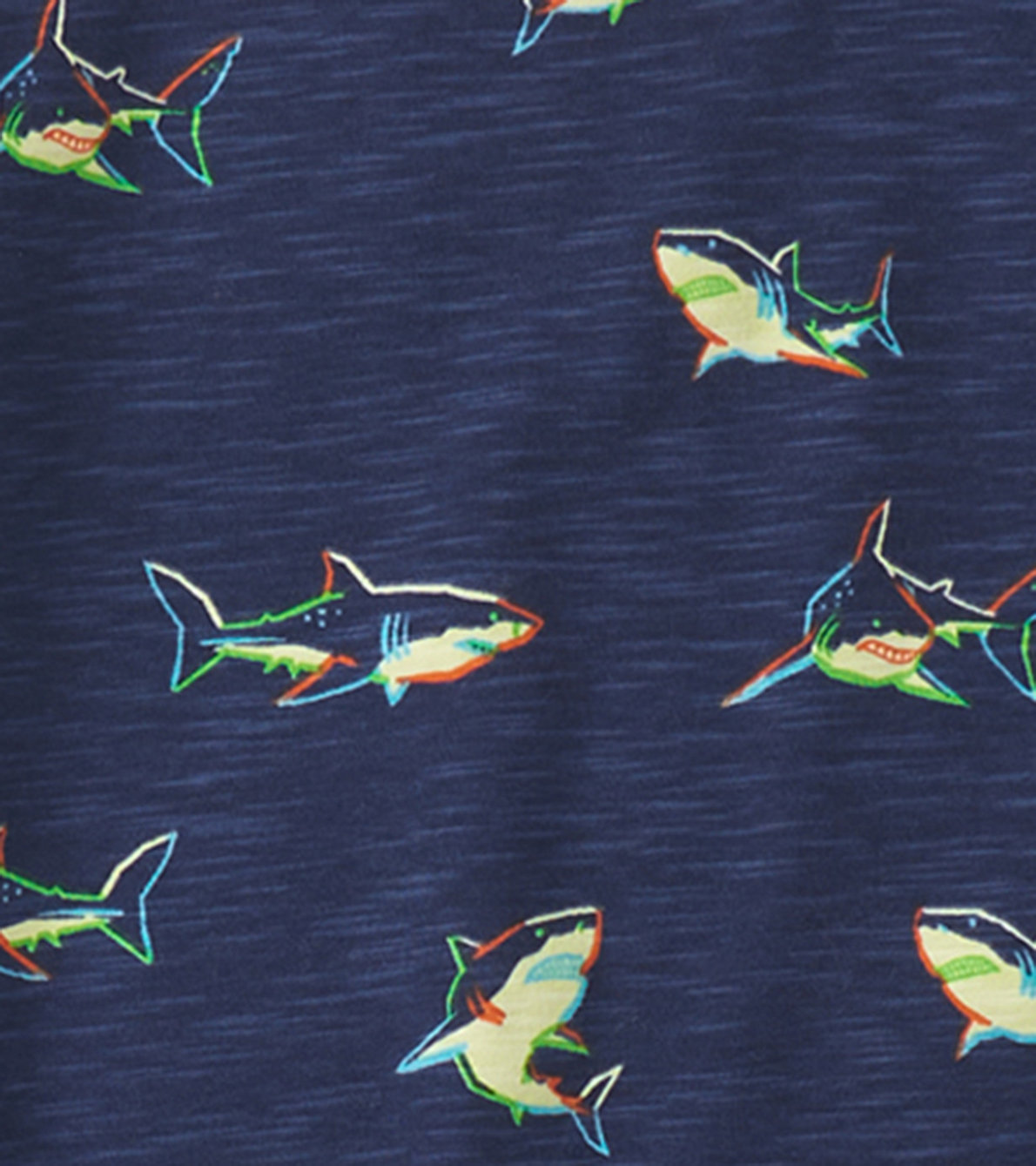 Agrandir l'image de Pyjama en coton – Requins fluorescents
