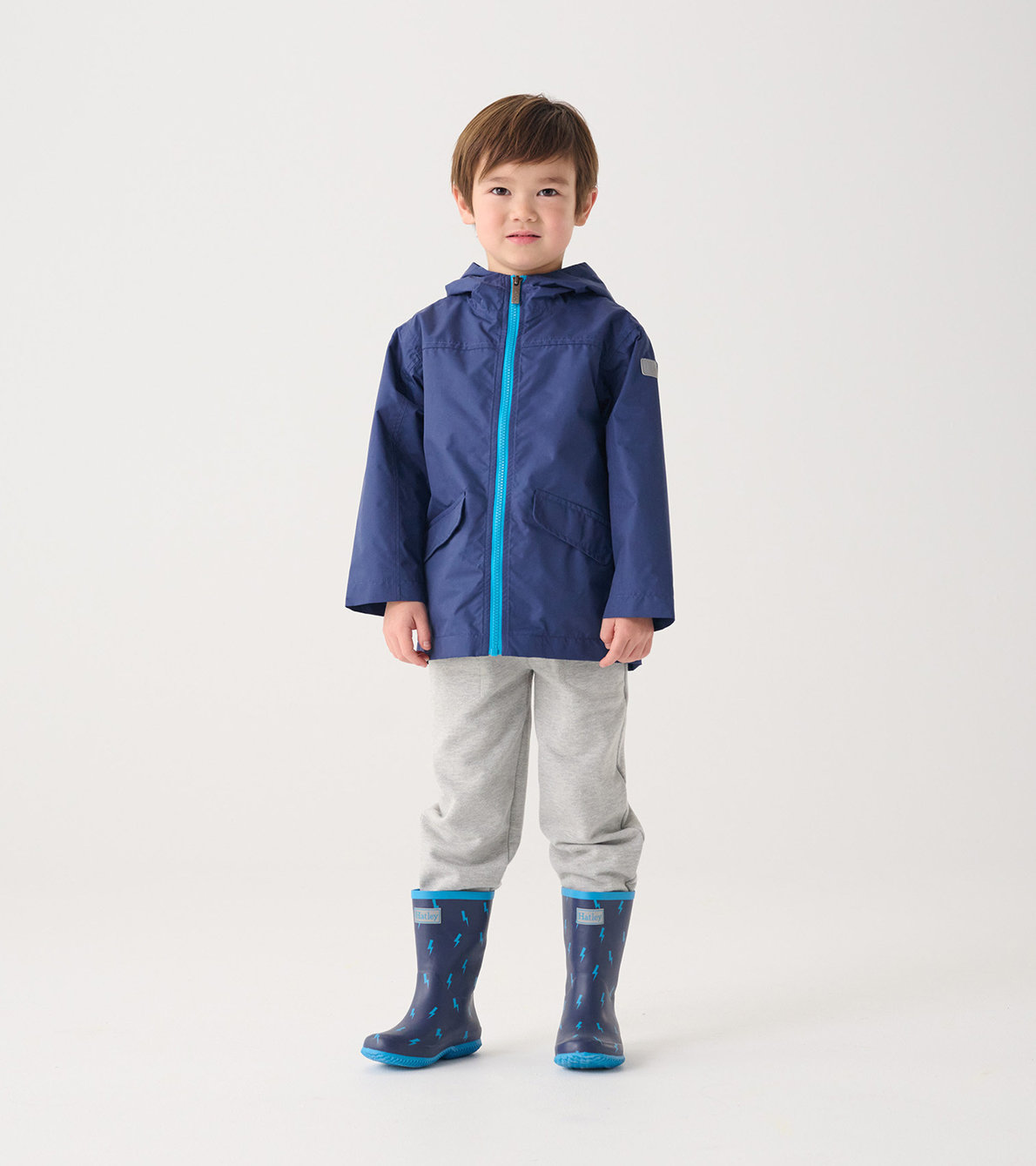 View larger image of Kids Navy Zip-Up Lightweight Rain Jacket