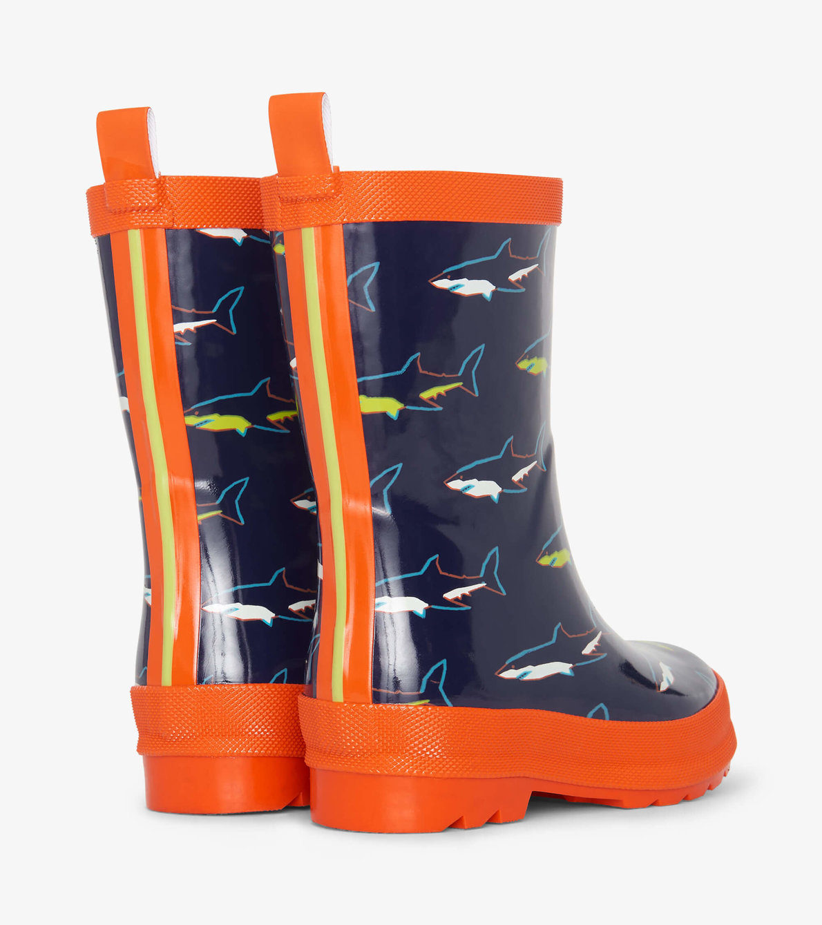 View larger image of Boys Shark Shiny Wellies