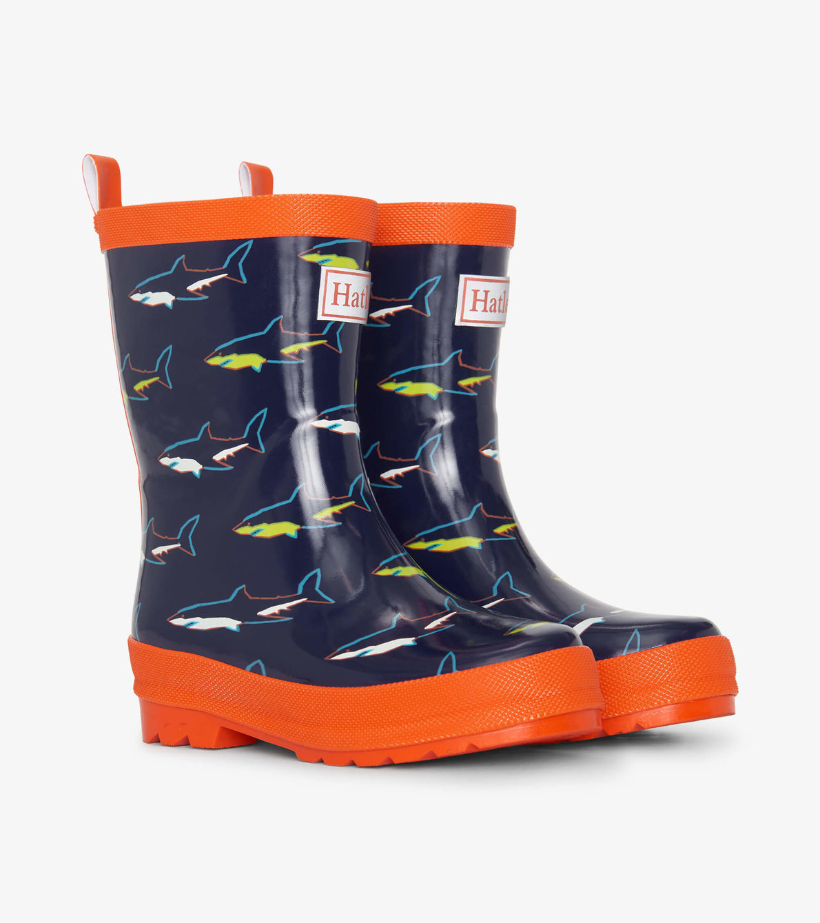 View larger image of Boys Shark Shiny Rain Boots