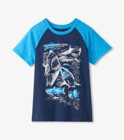 Boys Sharks Raglan T-Shirt