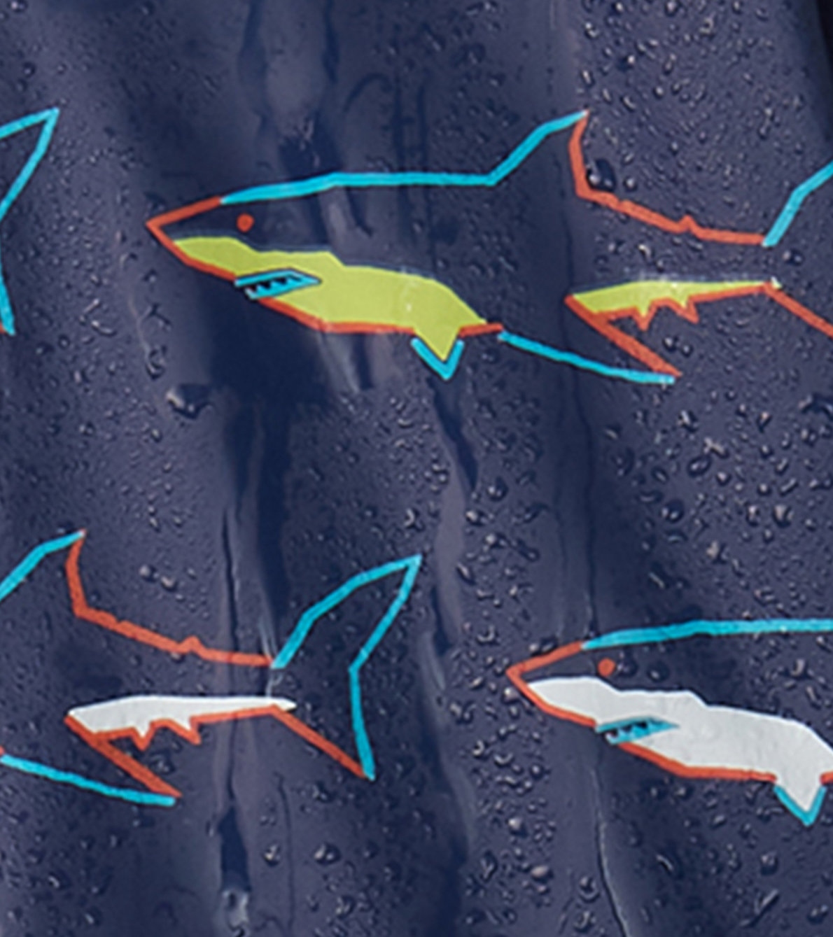 Agrandir l'image de Veste de pluie à fermeture à glissière – Requins à couleur changeante