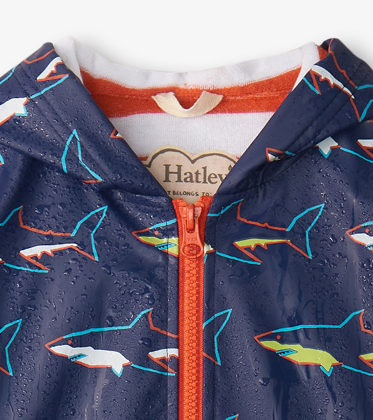 View larger image of Boys Sharks Colour Changing Rain Jacket