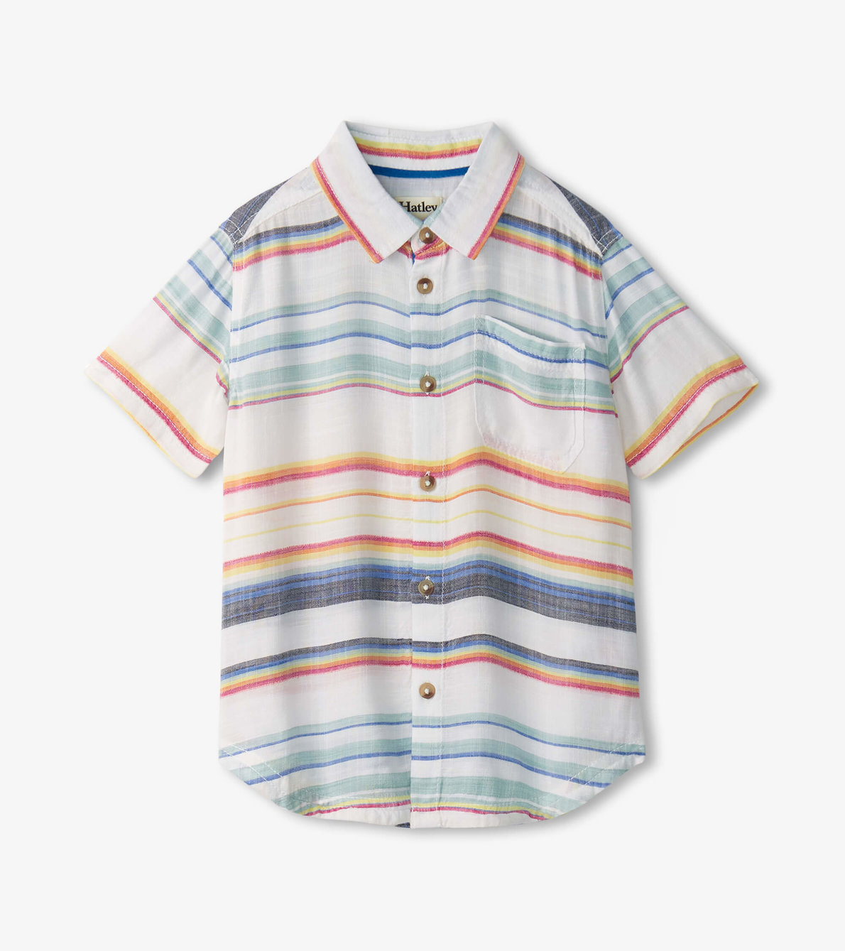 View larger image of Boys Summer Stripe Short Sleeve Button Down