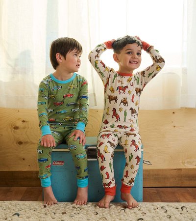 Pyjama en coton – Motifs rétro de rodéo