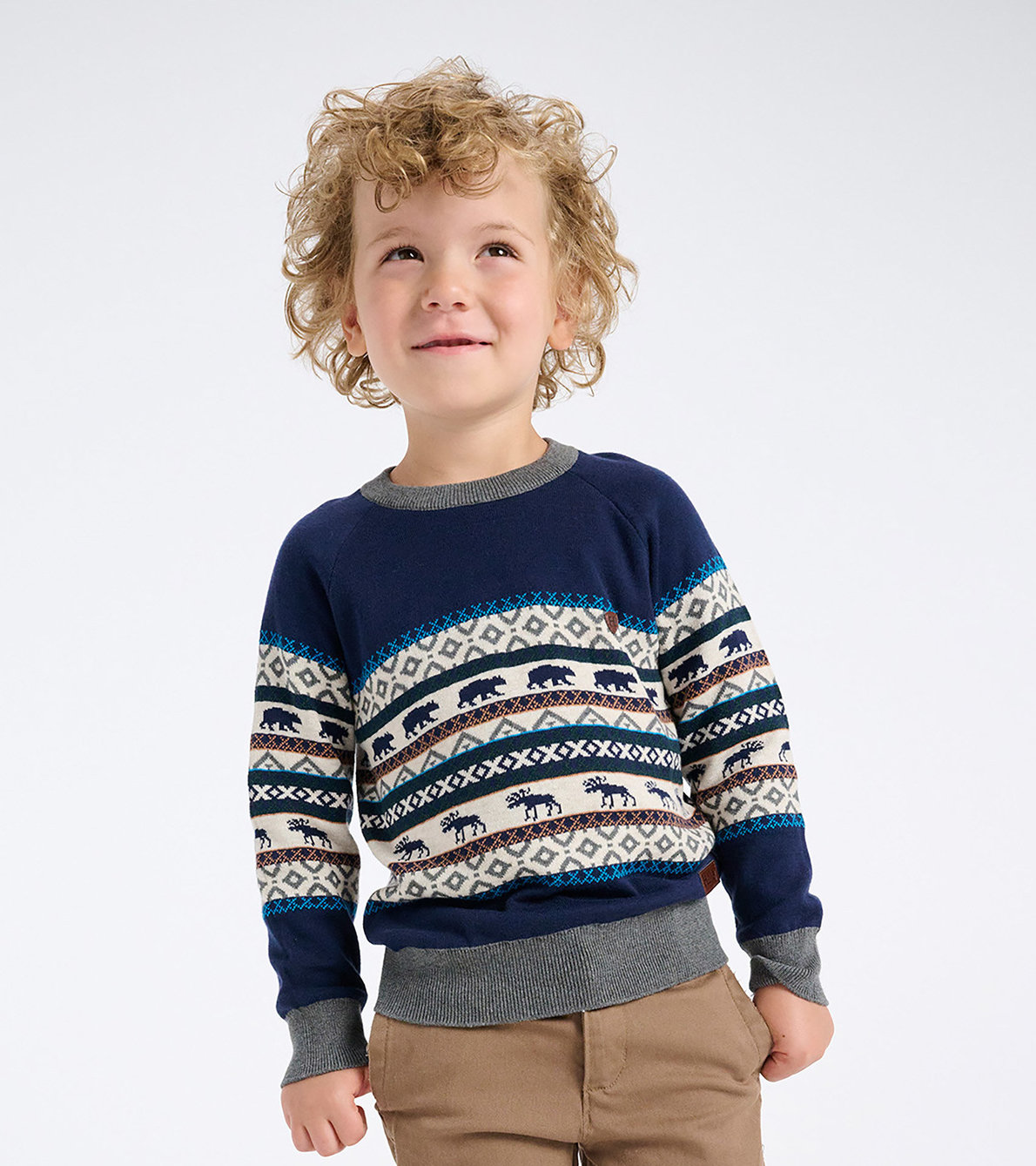 View larger image of Boys Winter Knit Crew Neck Sweater