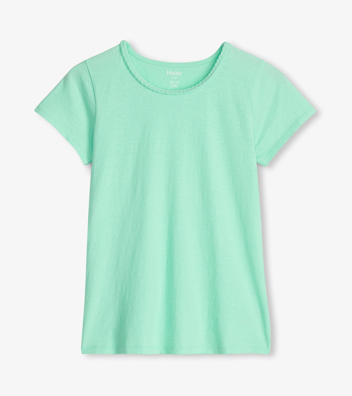 View larger image of Braided Neck Tee - Ice Green