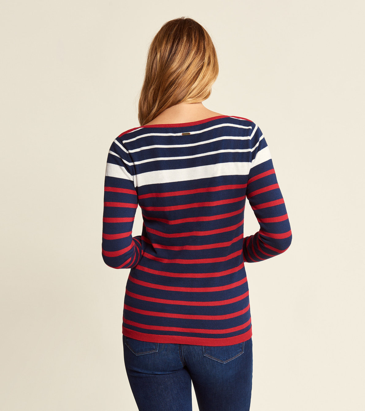 View larger image of Breton Sweater - Navy and Red Stripes