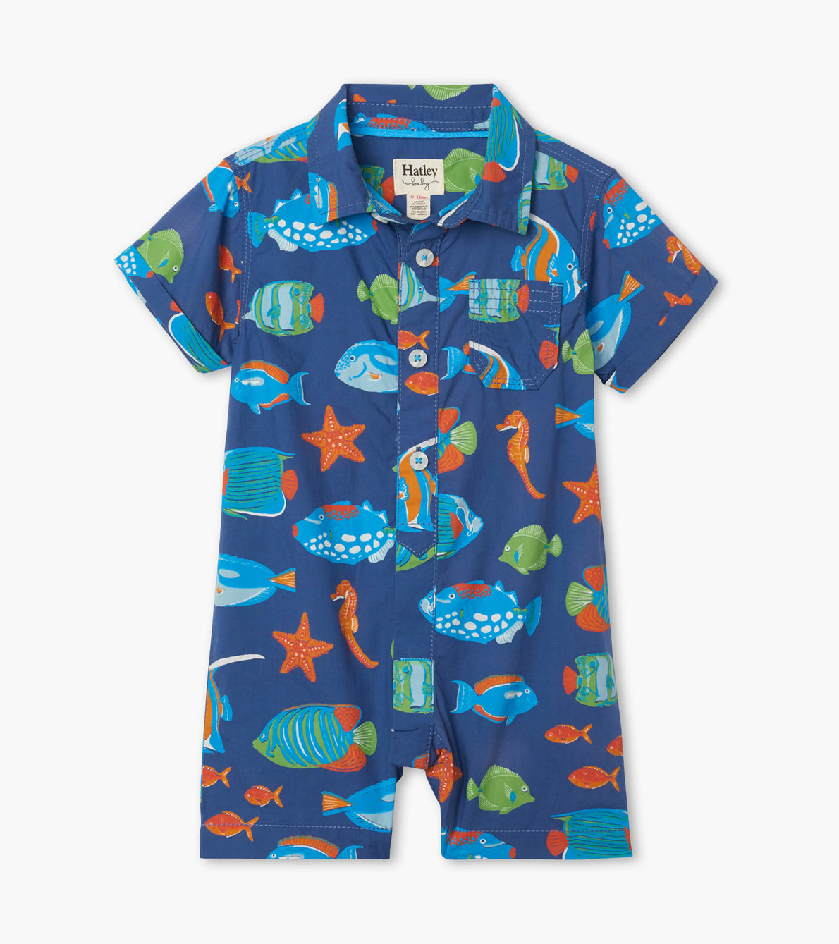 View larger image of Bright Fish Baby Woven Romper