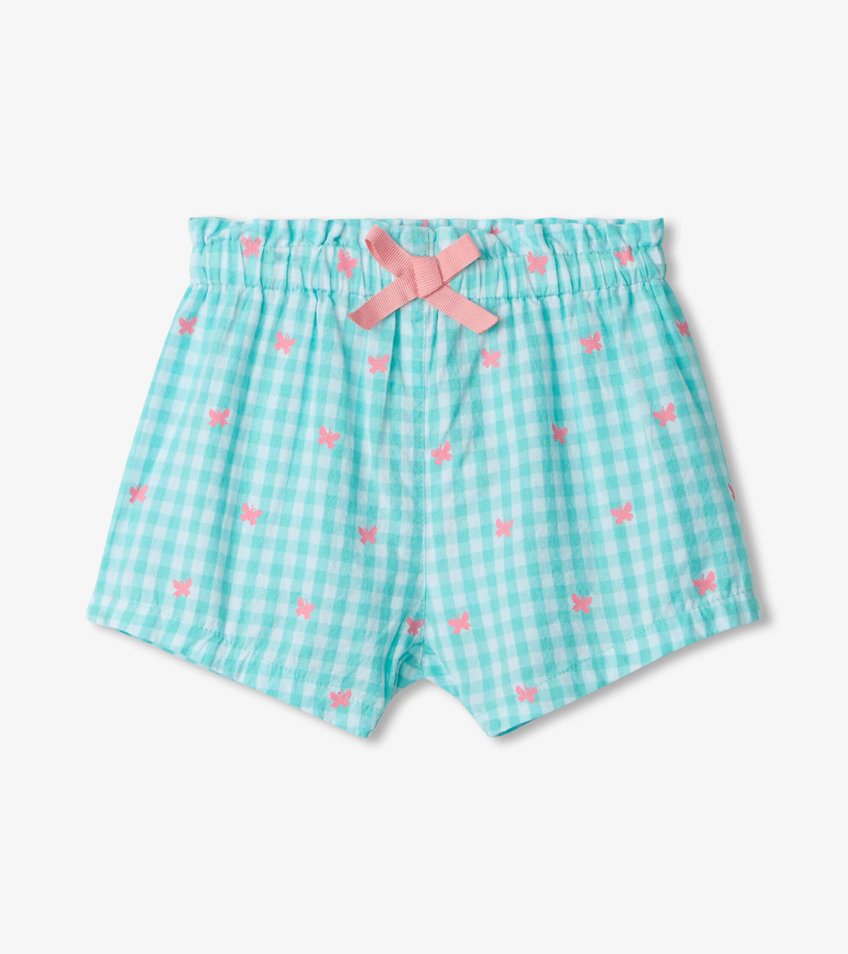 View larger image of Butterfly Gingham Baby Woven Paper Bag Shorts