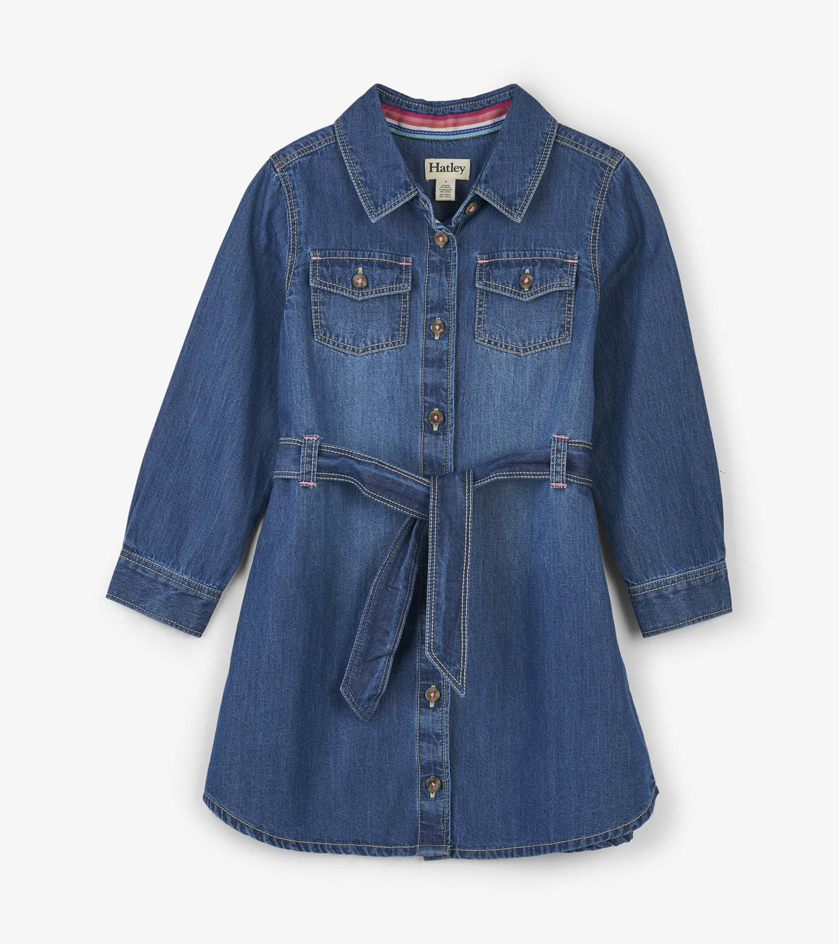 View larger image of Button-down Denim Belted Dress