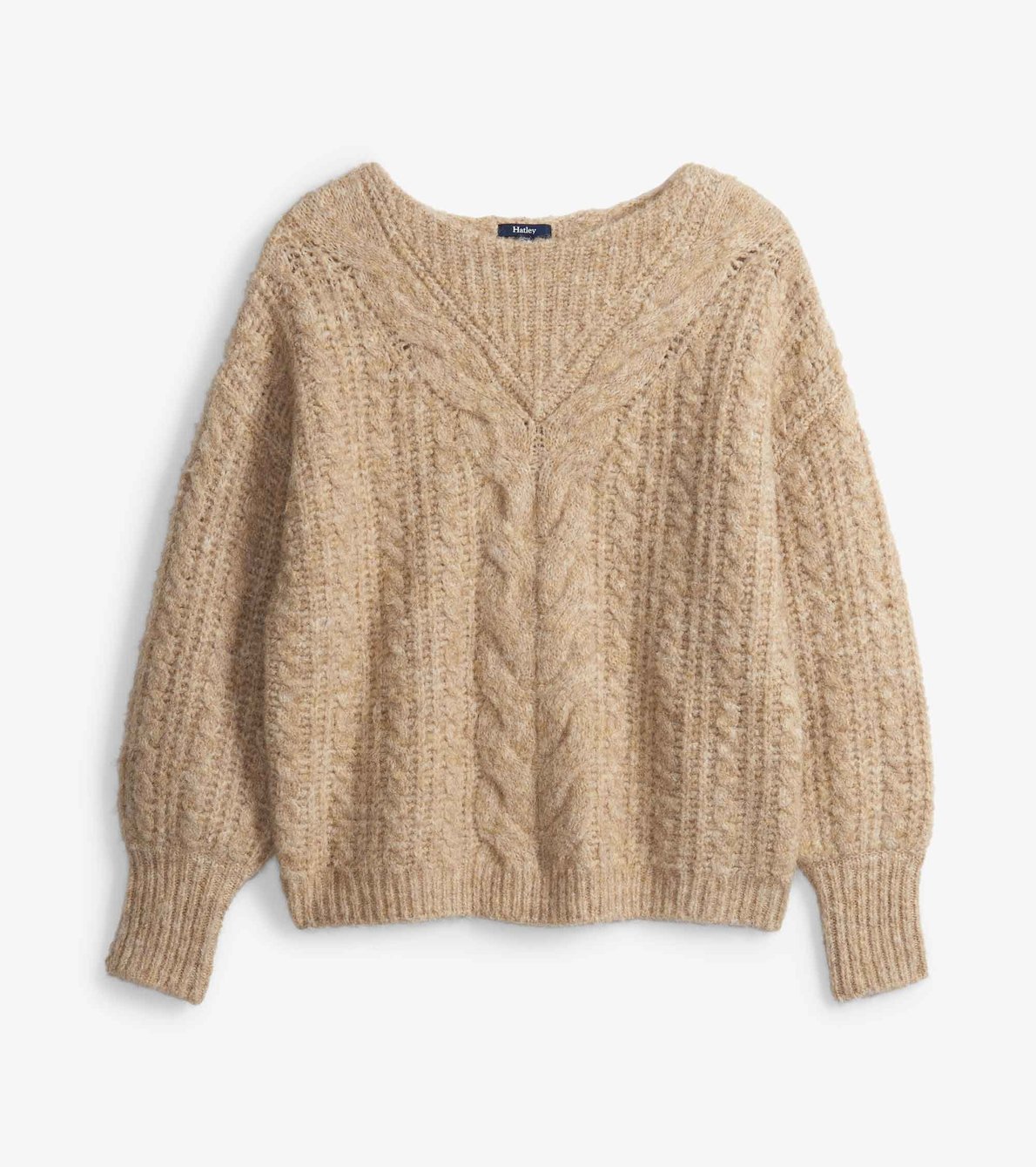 Cable Knit Pullover - Oatmeal Melange - Hatley CA