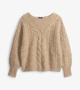 Pull en tricot torsadé – Avoine chiné