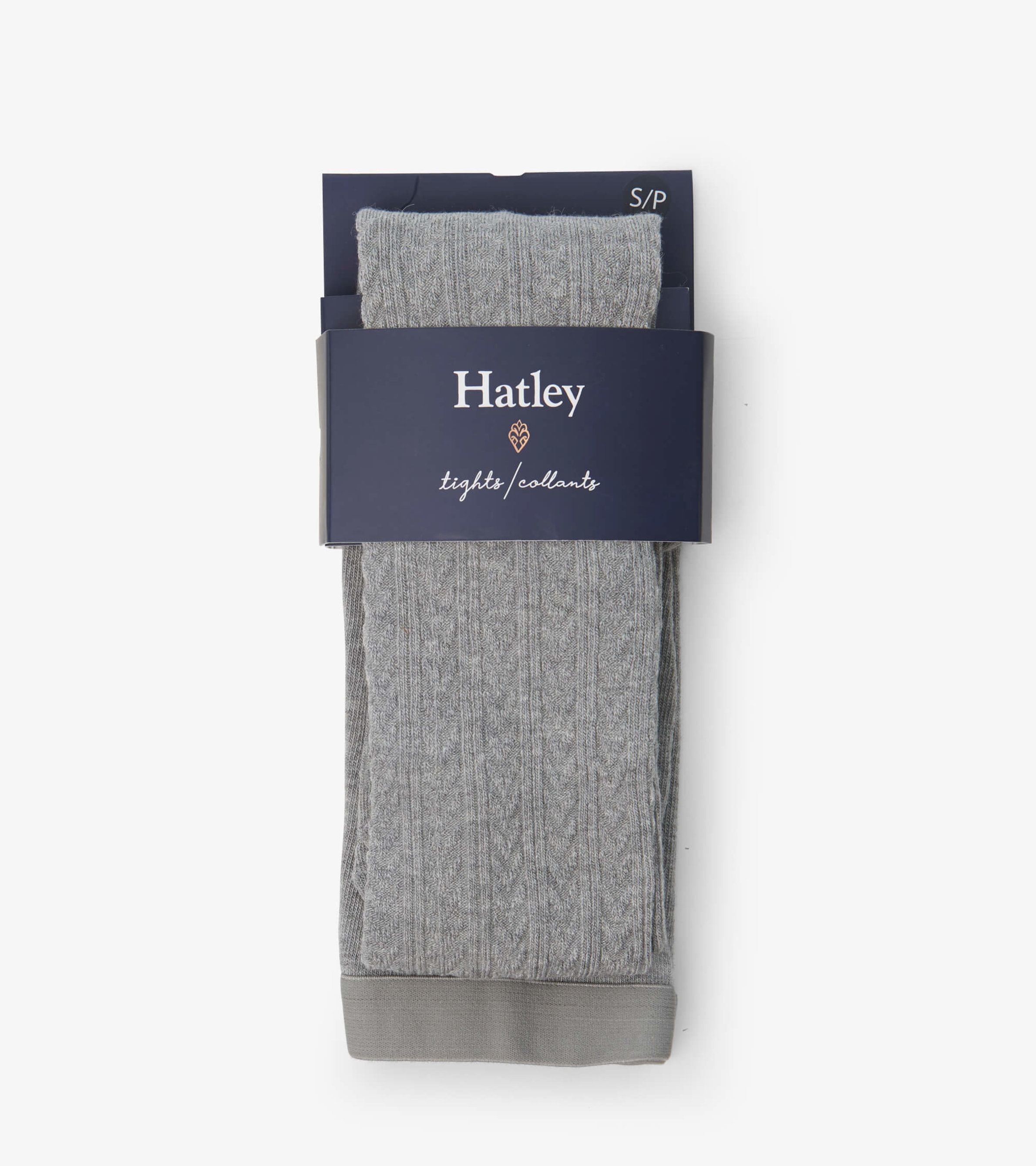 Cable Knit Tights - Light Grey Melange - Hatley CA