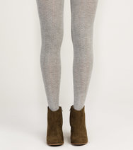 Les Fantaisies 110 cable-knit tights in grey marl