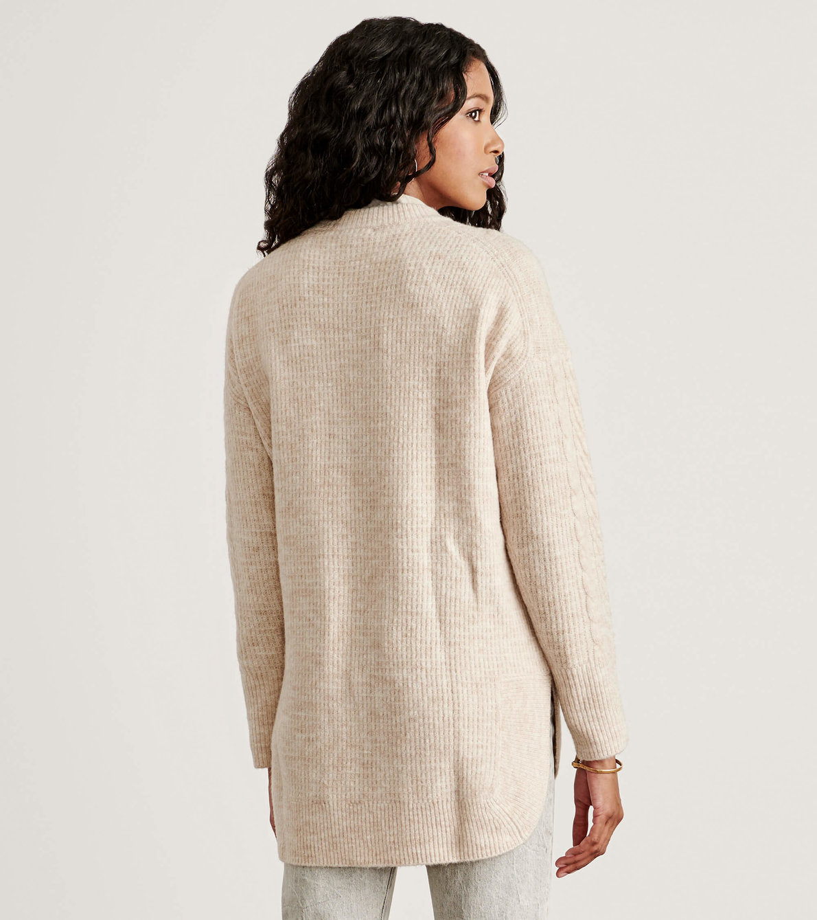 View larger image of Cable Knit Tunic - Cream