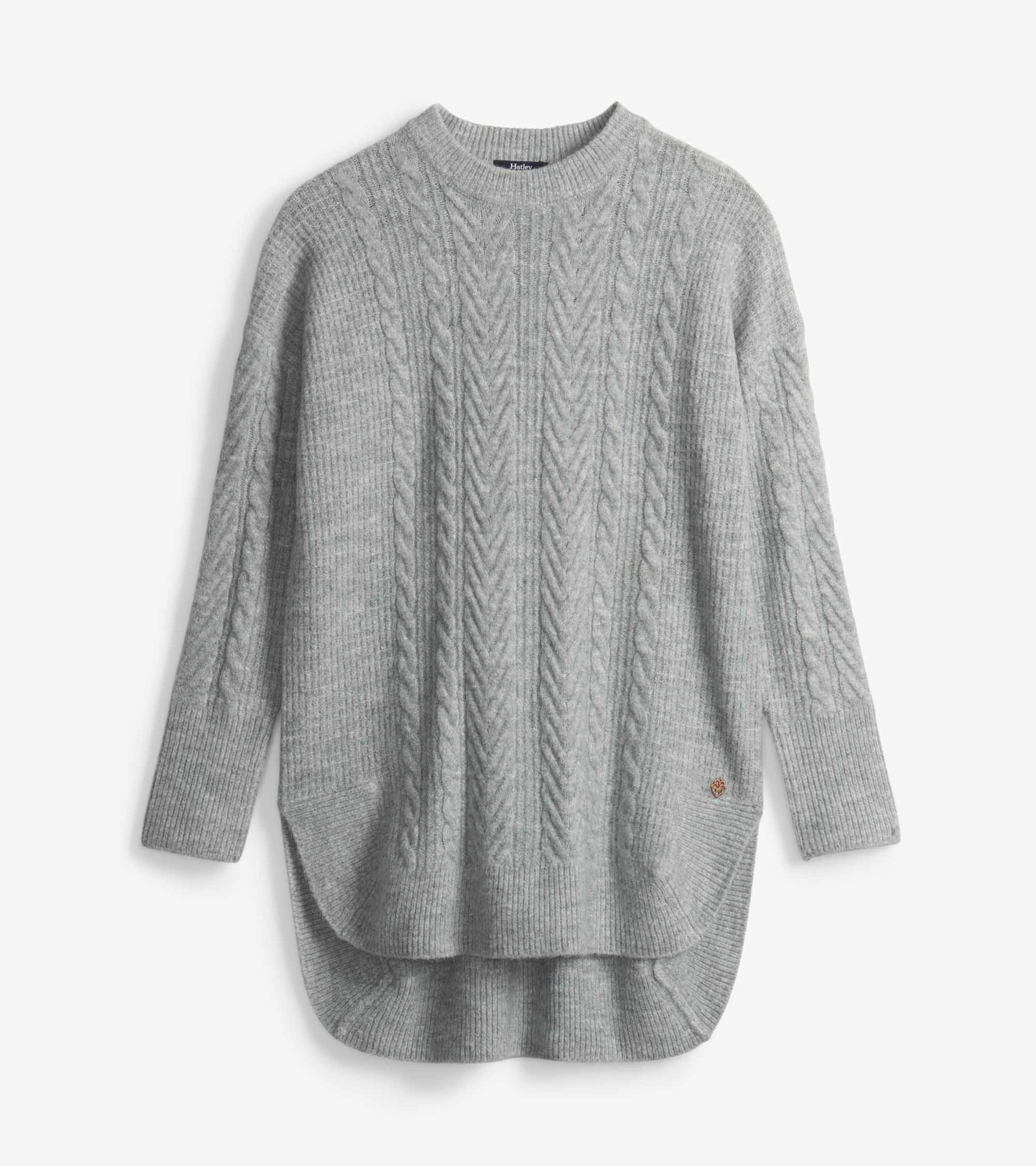 Cable Knit Tunic - Grey Melange - Hatley US