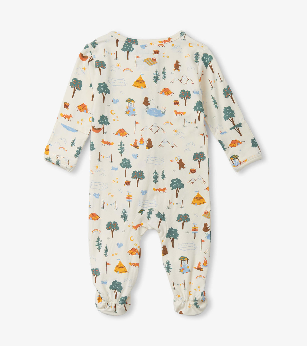 View larger image of Camping Animals Newborn Zip-Up Footed Sleeper
