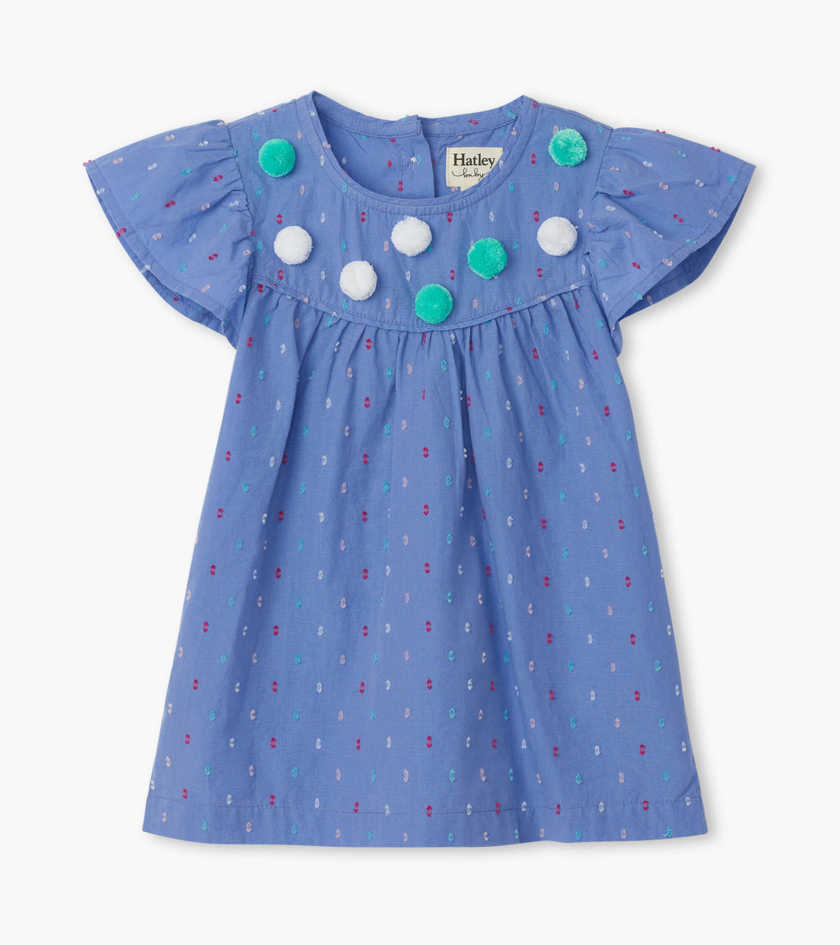 View larger image of Candied Swiss Dots Baby Flutter Sleeve Dress