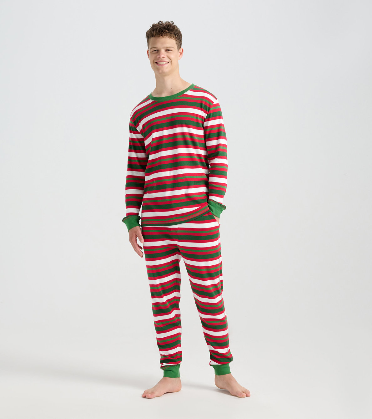 Agrandir l'image de Pyjama pour homme – Rayures canne de bonbon